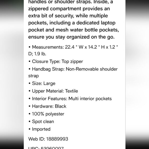 Hunter Weekday Tote Bag- Black - Picture 5 of 11